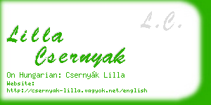 lilla csernyak business card
